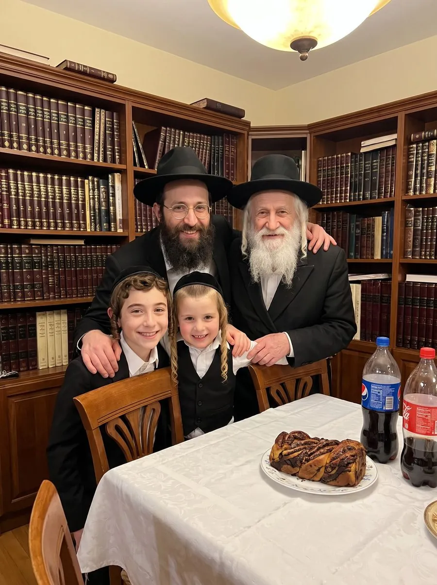 תמונה משפחתית רגילה מהטלפון, כמו שהמשפחה שולחת